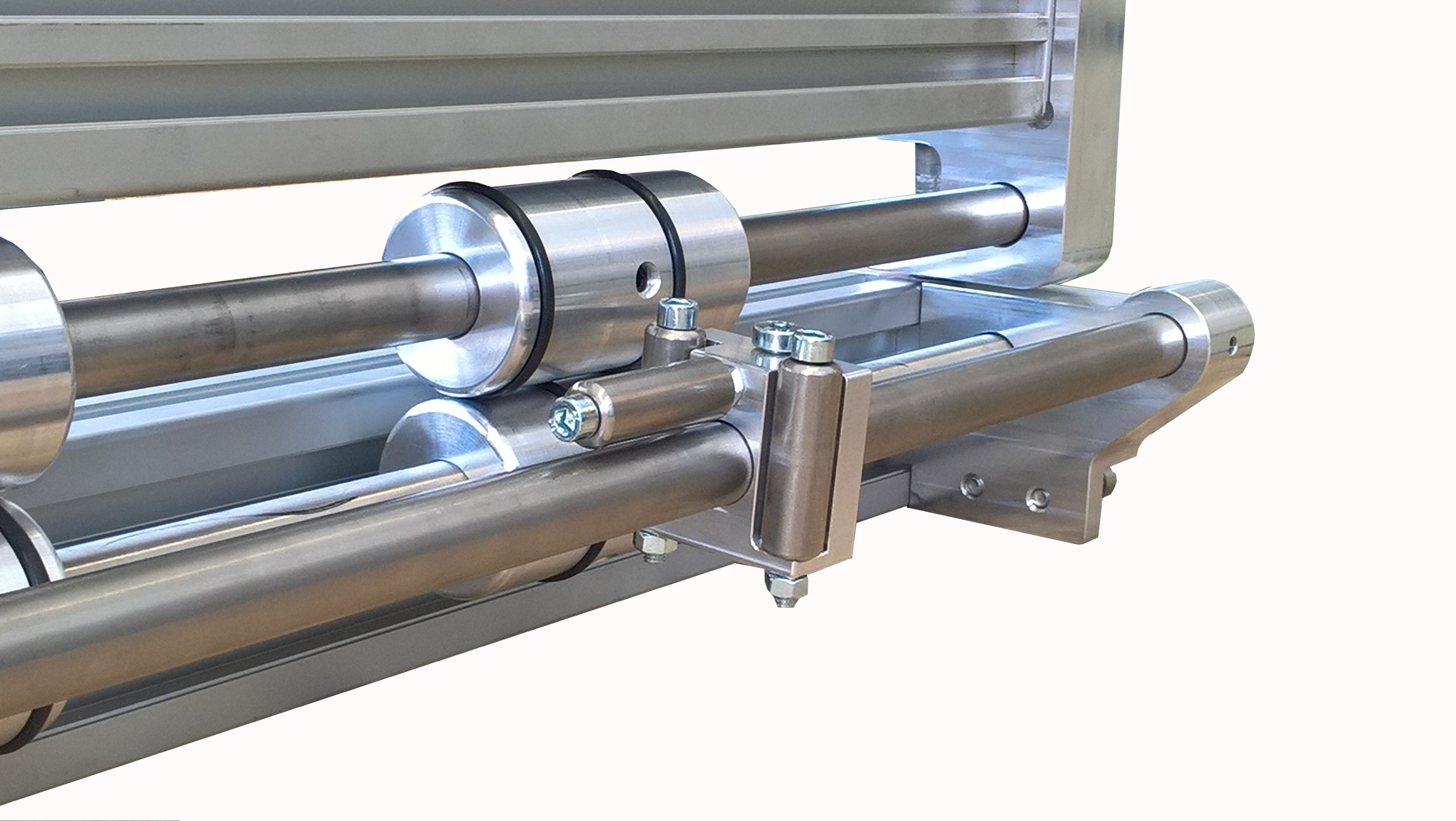 Einlaufanschlag mit Niederhalterrolle