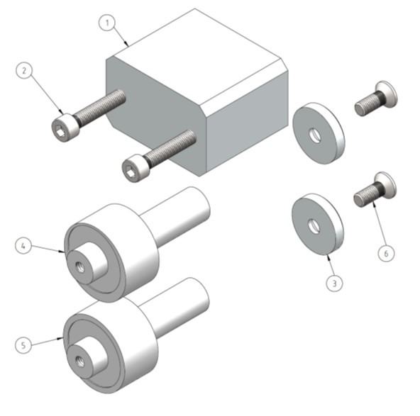 DRÄCO Adapter K1-AGNARS voor rollenschaar tbv voorrollen Multibender