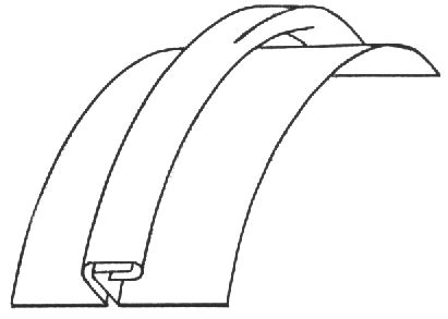 sluit gebogen dakbanen